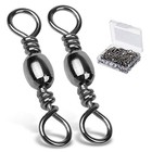 High Strength Fishing Swivels Barrel Solid Ring Barrel Size7  51lb  50 Pcs