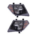 Halogen Headlights 2pc Black Housing 09-20 Nissan Frontier 26010zl40a 26010zl40b
