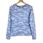 Athleta Girl Heather Blue Camo Printed Warm Up Sweatshirt Size Xxl
