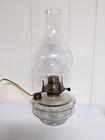 Antique Ornate Cast Iron Wall Mount W glass Oil Lamp bracket Complete  read 