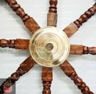 36 Inch Big Ship Steering Wheel Wooden Antique Teak Brass Nautical Pirate Ship s