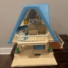 Vintage Little Tikes Family Dollhouse Blue Roof Doll House Only No Accessories