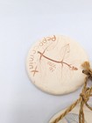 Anna L Brown Pottery Montgomery Wv Hanging Set Ornaments Botanical Herbs Pressed