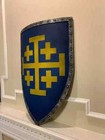Heater Shield Black Cross Knight Medieval Templar Battle Armor Crusader Warrior