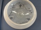 Glass Shade Light Fixture Vtg 13  Round Replacement Cover Frosted White Engraved