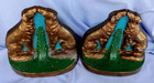 Borzoi Bronze Bookends Crescent 5  Dogs Sitting Figurine