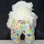 Build A Bear Retired White Sparkle Teddy Bear Blue Nose Plush W  Boho Outfit Lot
