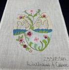 Hand Painted Needlepoint Canvas Victorian Easter Egg 11  X 9   Signed