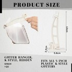 Geelin 20 Pack 5  Gutter Hangers K-style Hidden Roof Support White 