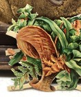 Victorian Die Cut Flowers In Basket Scrap - L4