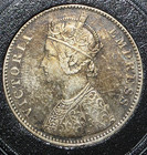 1883 India Silver Rupee - Toning  521