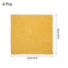 6pcs Cloth Napkins 16 5x16 5 Inches Cotton Linen Napkins With Fringe Yellow