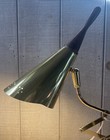 Vintage Mid Century Modern Wall Scissor Lamp Light Brass   Teak