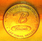 Vintage Binion s Hotel Casino  1 Coin One Dollar Gaming Token Las Vegas Brass 
