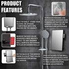 Shower Mirror For Shaving - With Squeegee  Razor Holder   Swivel  360  rotation 