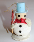 Vintage Mcm Mica Snowman Christmas Ornament Collectable Figure Japan 2 75 