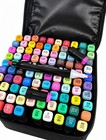 100 Colors Dual Tip Alcohol Art Markers Set Sketch Drawing Pens With Carry Case