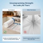 150 Count 8 Gallon Trash Bags Drawstring - 1 2 Mil Heavy Duty Medium Garbage Bag