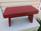 Vintage Wooden Bench Wood Milking Stool Rustic Farmhouse Country Decor
