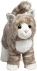 Zipper 12  Gray Tabby Cat Douglas Plush Stuffed Animal Gray Kitten Kitty Cuddle