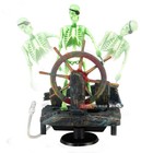 Underwater Skeleton Captain Air Driven Ornament Aquarium Fish Tank Decoration