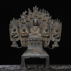 8 4  Old Tibet Bronze Buddhism Shakyamuni Sakyamuni Shakya Mani Buddha Statue