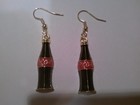 Cola Earrings - Metal Bottle 1980 s