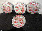 Corvette 1953 - 1978  a Quarter Century  Vintage Pin Back Button Set Of 4