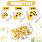 40pcs Small Resin Bees  3 Sizes Plastic Flat Back Bumble Bee Tiny Mini Miniature