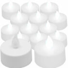 12 Qty Cool White Flickering Flameless Battery Operated Led Tea Light Candles
