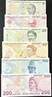 Turkey Set 6 Unc 5 10 20 50 100 200 Lira 2022 - 2024 P 222 - 227 Random Sign