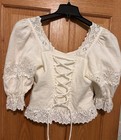Trachten Blouse White Dirndl German  Oktoberfest Us Size 10 Hammerschmid Euc