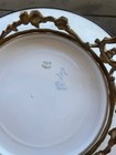 Antique French S  hi Sevres  Porcelain Plate Signed Gilt Bronze H c Limoges