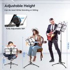 Music Stand Foldable   Portable Metal Sheet Music Stand With Carrying Bag  Ad   