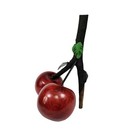 Handmade Wood Fruit Decor Wooden Cherry Branch Sculpture Figurine Realistic 10 