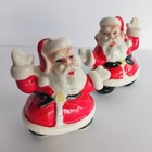 Vintage Christmas Santa Claus Salt And Pepper Shakers Japan Rare Set