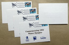 5 1992 Usps Gold Foil San Jose Shark Commemorative Postcards Winter Olympics
