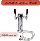Double Faucet Tower Beer Kegerator Conversion Kit With Dual Gauge Regulator  No
