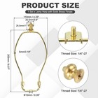 8 Inch Lamp Harp Kit With 1 Inch Height Solid Brass Finial Gold