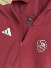 Nwot New Adidas Dark Red Silver A s  Roma Men s Xl Anthem Zip Up Jacket Crest