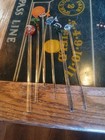 6 Assorted Murano Style Glass Cocktail Stirrers