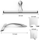 All-purpose Stainless Steel Shower Squeegee For Glass 10 Inch  Silver