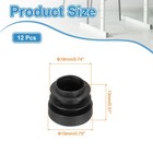 12 Pcs Black Round Plastic Hole Plugs  19mm  3 4   Od