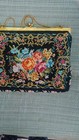 Vintage Embroidered Tapestry Floral Clutch Purse 