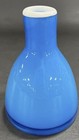 Holmegaard Per Lutken Blue   White Glass Vase Midcentury Mcm 60s
