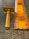 Vintage Gillette Gold Tone Safety Razor 