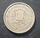 1963 Dominican Republic 10 Centavos Circulated Silver Coin  km  27 