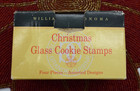 Williams Sonoma Glass Cookie Stamps Christmas 4 Pc Bell Holly Snowflake Star