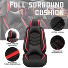 Car Seat Covers Dodge Challenger 2008-2023 Black Red Nappa Leather 2 Seats