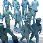 Vintage Louis Marx Soldiers Navy 45mm Blue Naval Miniatures Military Figures Lot